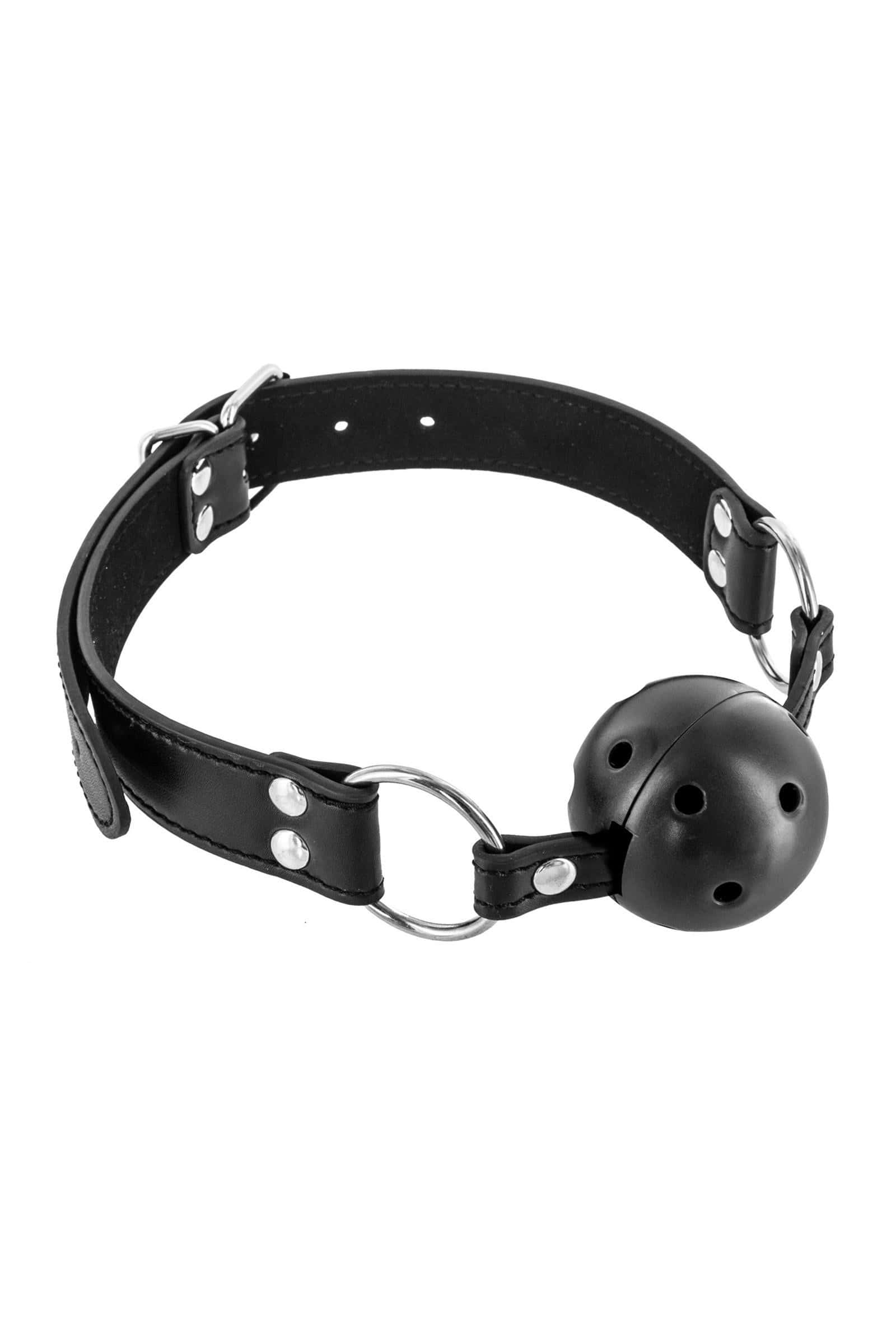 Bâillon boule rigide et perforée — Fetish Tentation