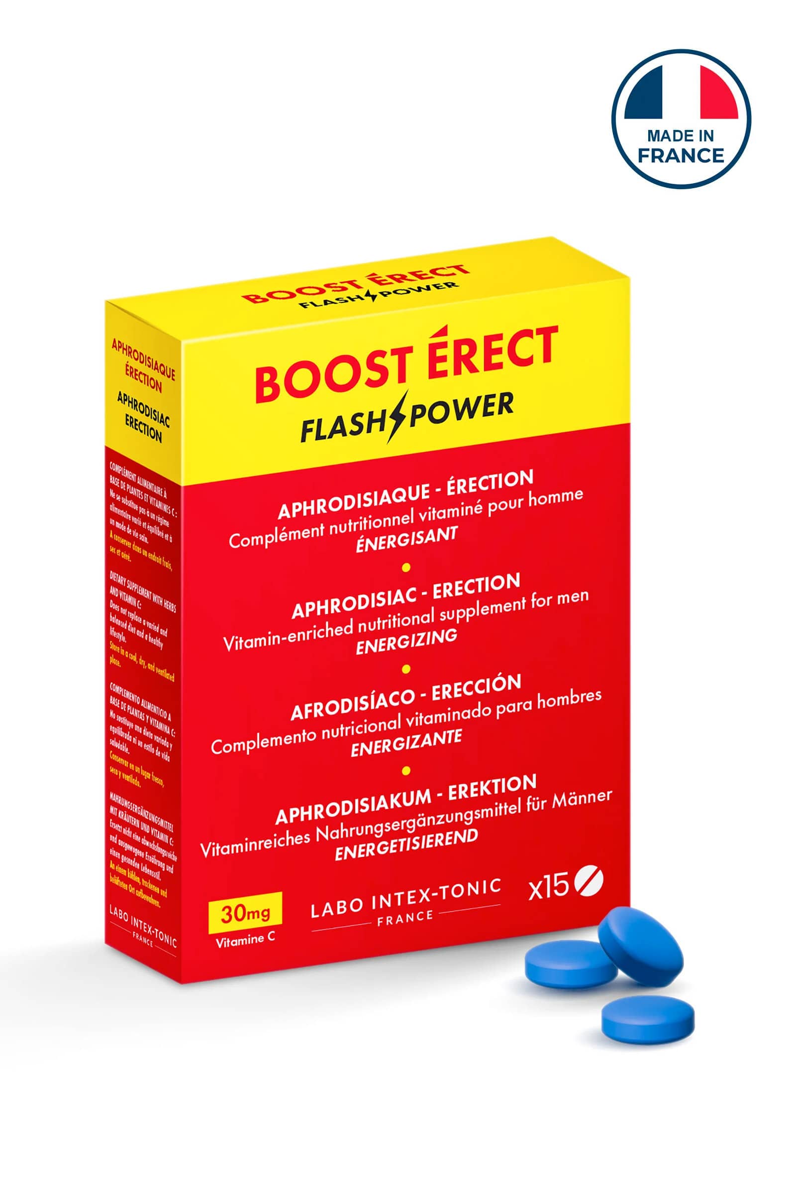 Aphrodisiaque Stimulant homme boost erect 15 comprimés — Intextonic
