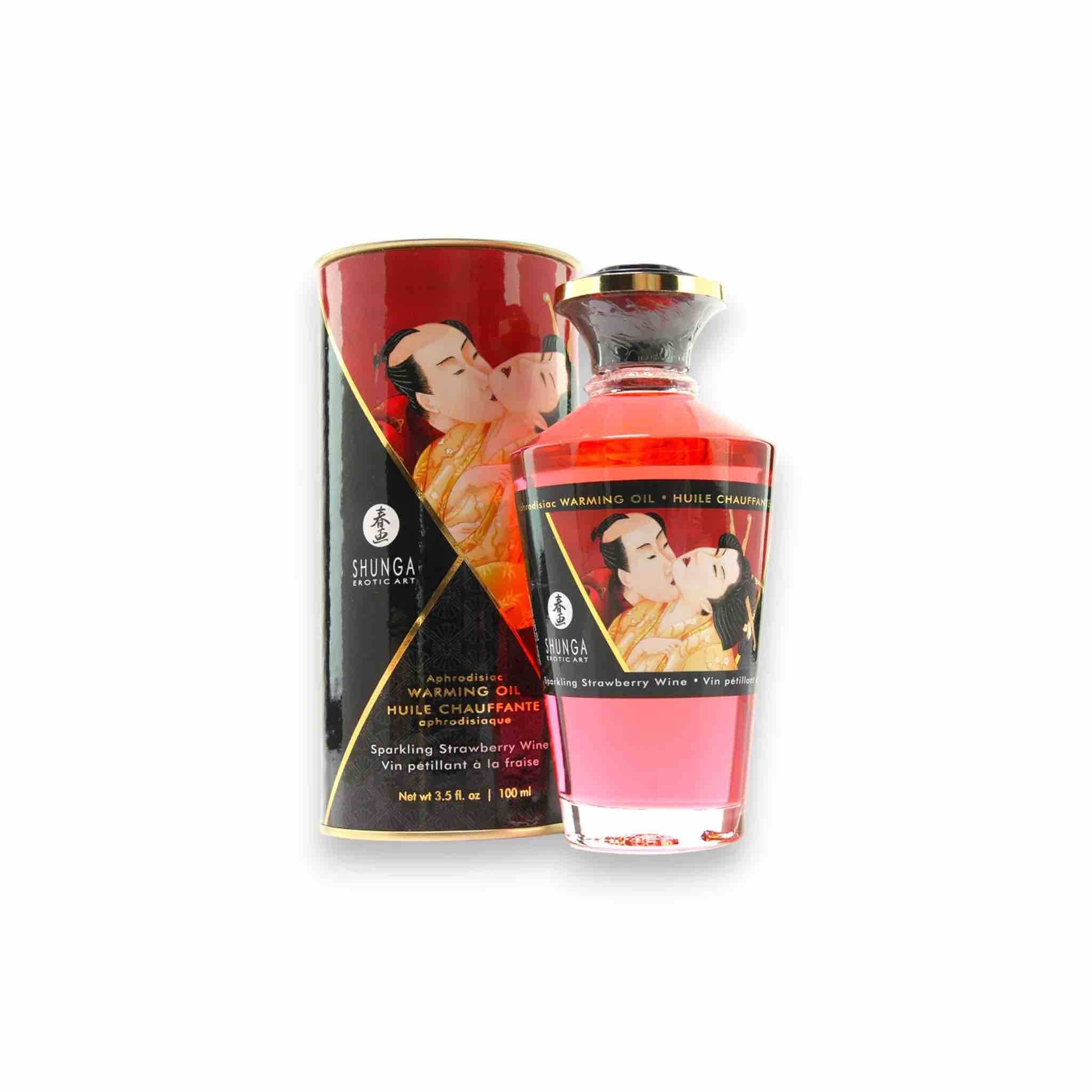 Huile de Massage Chauffante Aphrodisiaque Strawberry — Shunga
