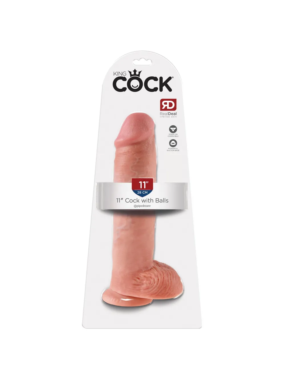 Gode ventouse avec testicules 28cm King Cock