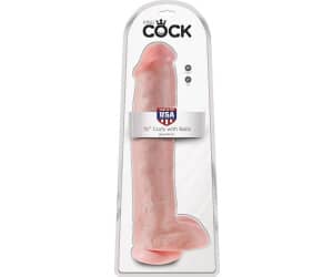 Gode ventouse avec testicules 38,1cm King Cock