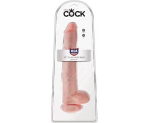 Gode ventouse avec testicules 35,6cm King Cock