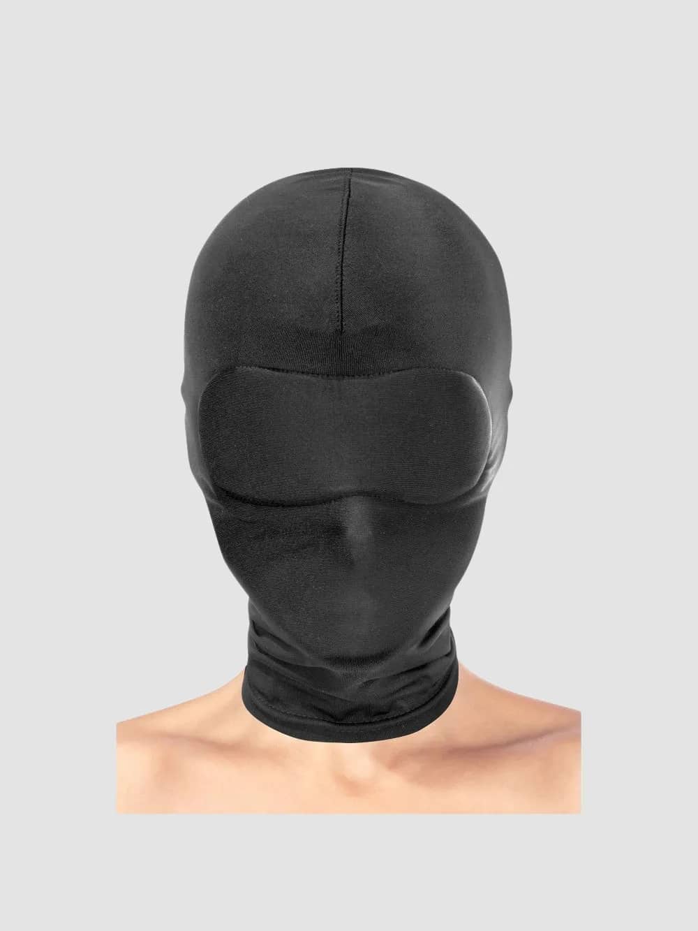 Cagoule intégrale bdsm fermée spandex noir — Fetish Tentation
