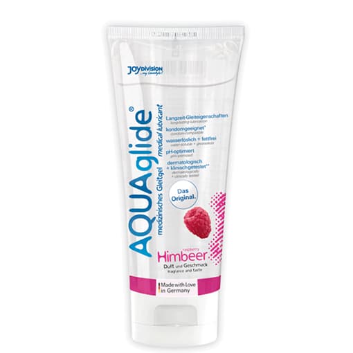 Lubrifiant à base d'Eau Arôme Framboise 100ml AQUAglide