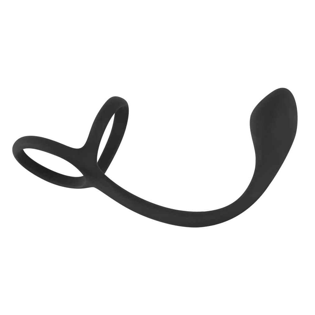 Plug Anal avec anneau pénis/testicules — Black Velvets