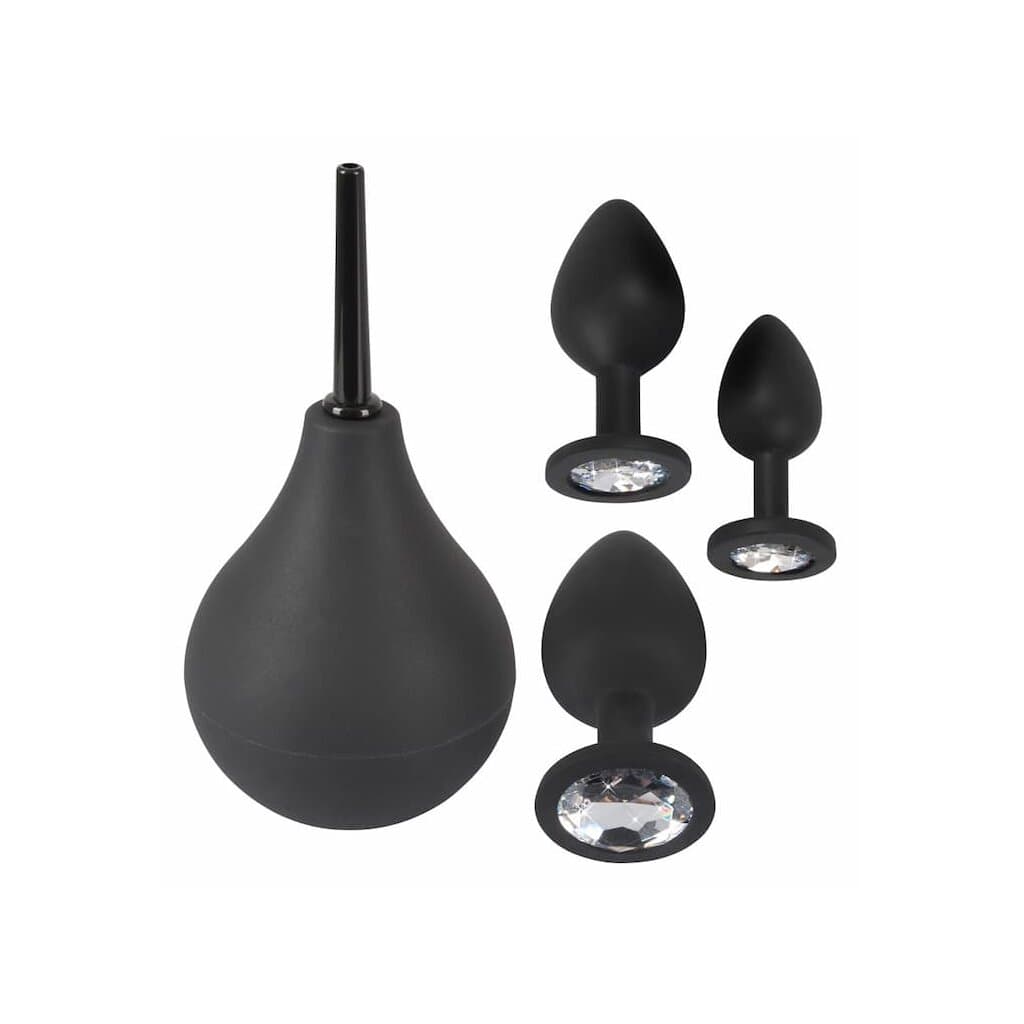 Kit Plug/ Douche Anal Silicone 4 pièces