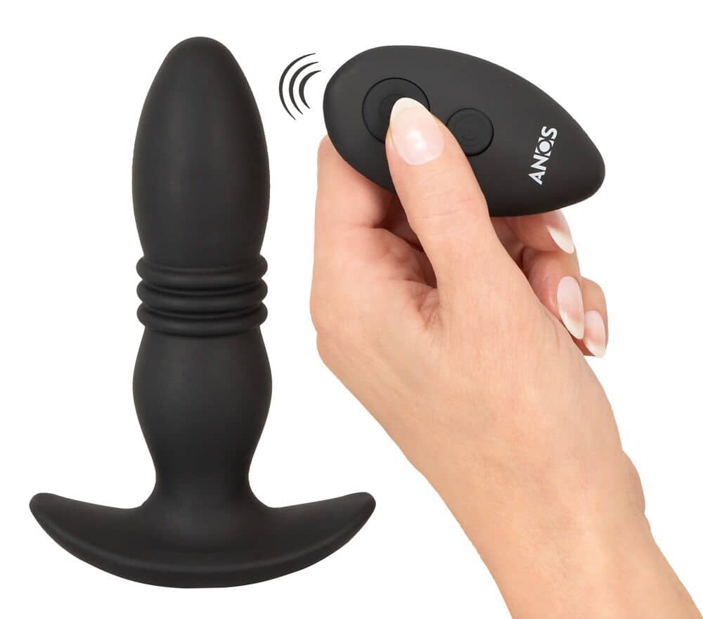 Plug anal vibrant télécommandé à va-et-vient ANOS