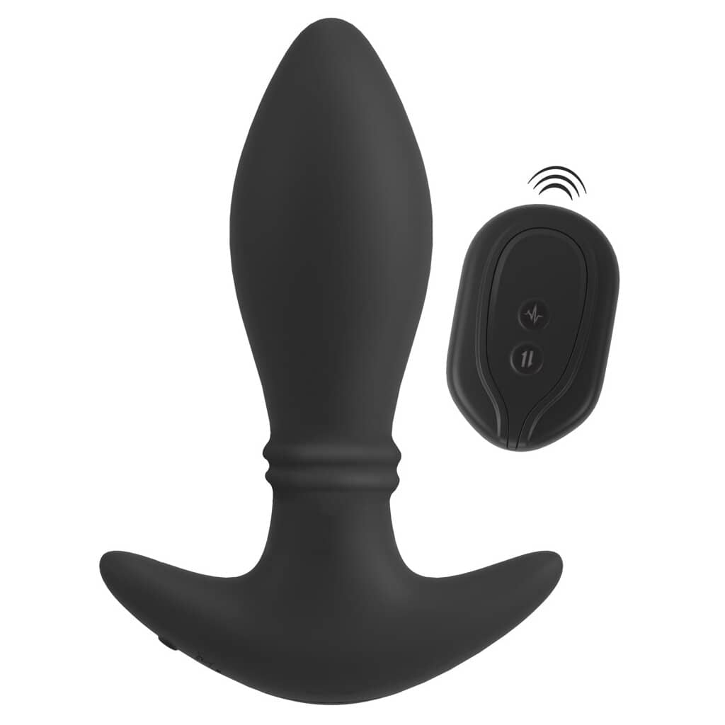 Plug anal vibrant télécommandé à anneaux mobiles ANOS