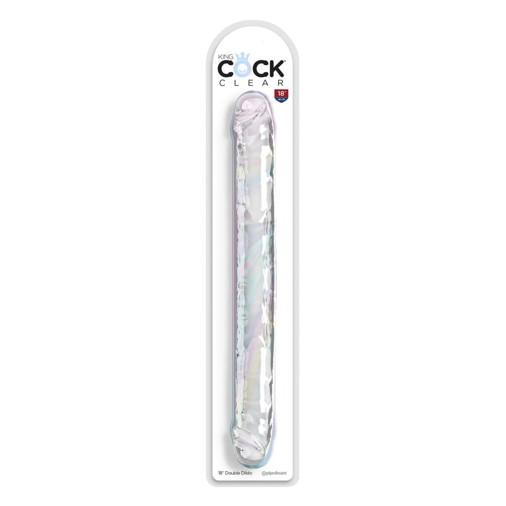 Dildo double transparent 46cm - Image 1
