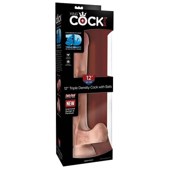 Gode Ventouse avec testicules 3D 26,7cm 12" — King Cock Plus