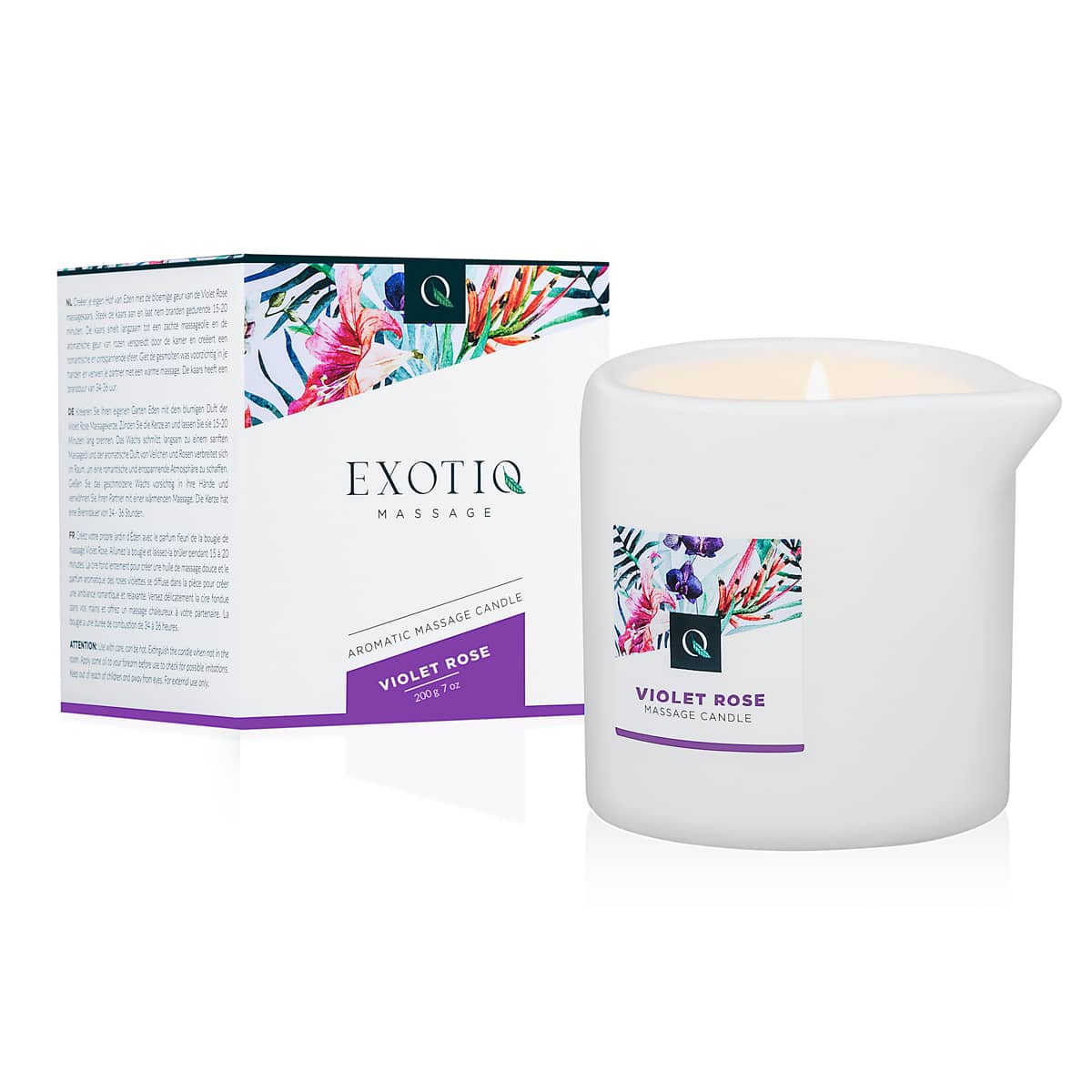 Bougie de massage Exotiq ambre à la vanille 200g